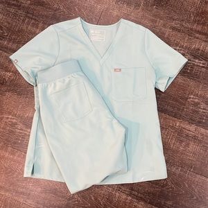 Light Blue Figs Scrubs